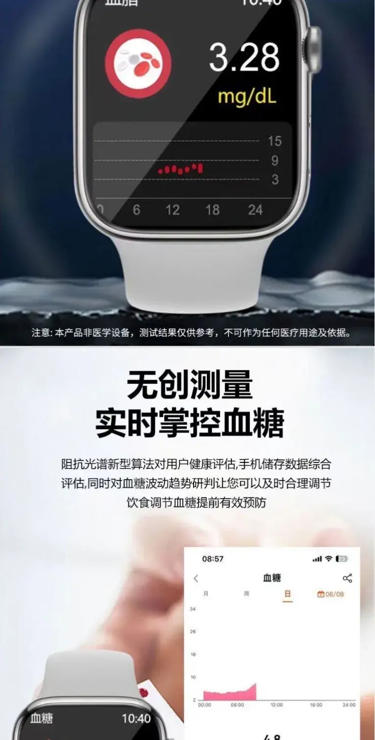 M9 Smart Watch Blood Sugar Blood Pressure Heart Rate Tracker for Elderly — feature 4