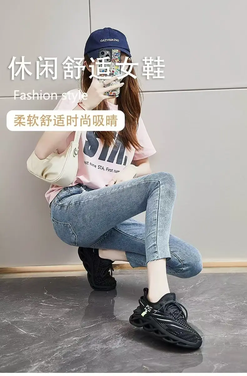 Ins Korean-style Lovers Fly-knit Shoes 2024 Summer New Student sneaker Breathable Running Casual Shoes Lightweight — feature 7