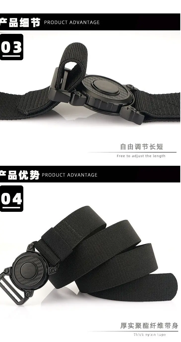 Tactical Nylon Belt for Men Quick Release Buckle — feature 9