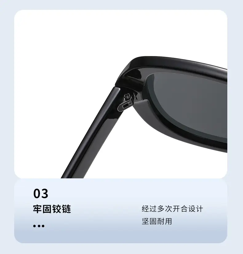 Korean Style Retro Cat Eye Sunglasses Black UV400 — feature 8