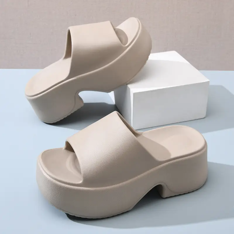 Black Thick Heel Women's EVA Sandals Summer - Image 5