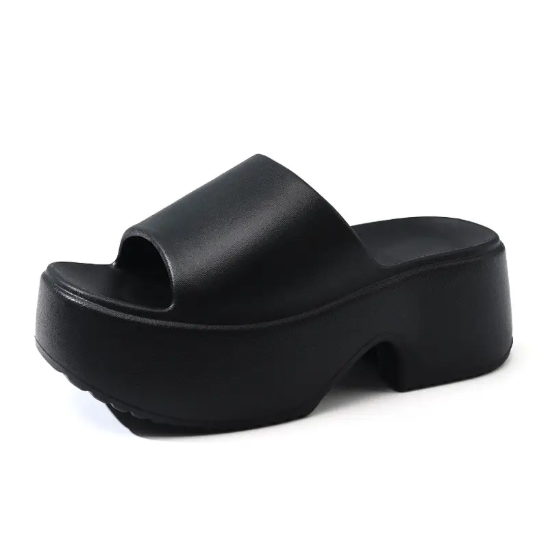 Black Thick Heel Women's EVA Sandals Summer - Image 8