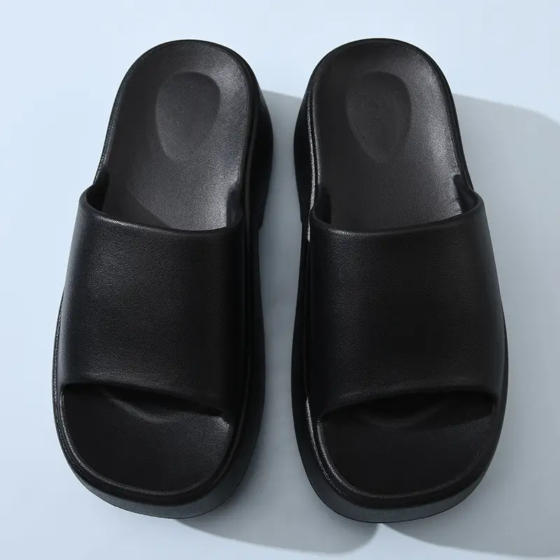Black Thick Heel Women's EVA Sandals Summer - Image 2