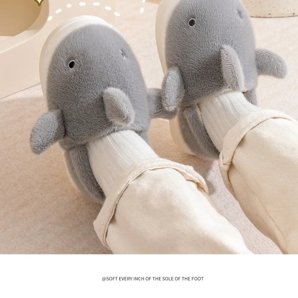 Chao Warm Cartoon Furry Slippers for Kids Girls Winter 2025 — feature 18