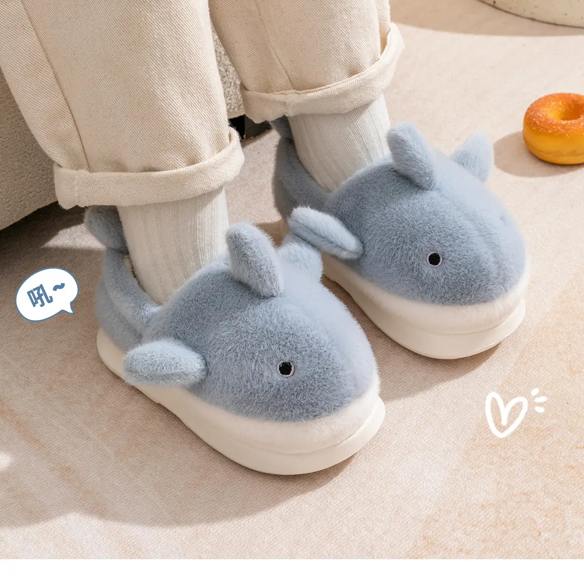 Chao Warm Cartoon Furry Slippers for Kids Girls Winter 2025 — feature 23