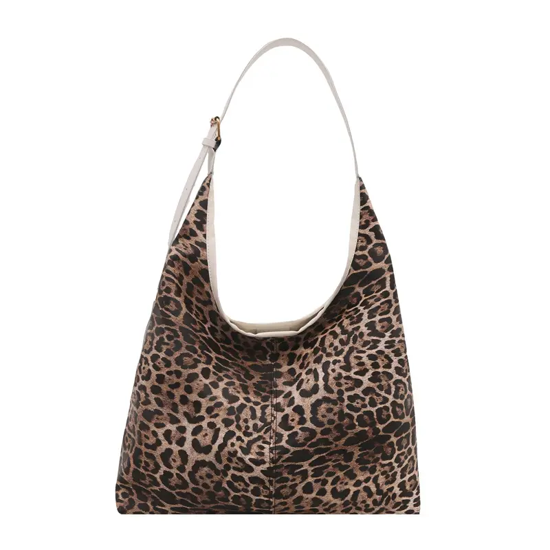 Leopard Print Large Shoulder Bag Women 2024 Winter - Image 2