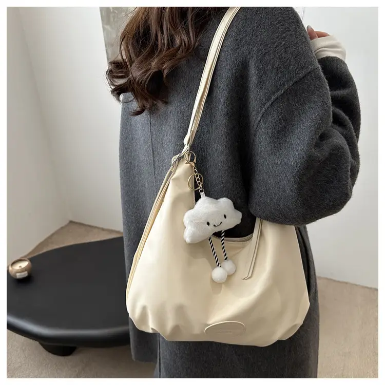 Women's Brown PU Shoulder Bag Large Capacity Lazy Casual — feature 11