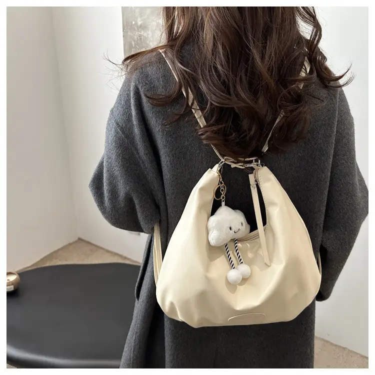 Women's Brown PU Shoulder Bag Large Capacity Lazy Casual — feature 12