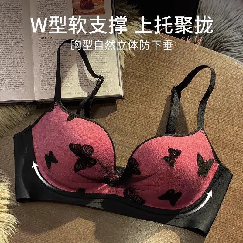 French Embroidered Lace Push Up Bra Small