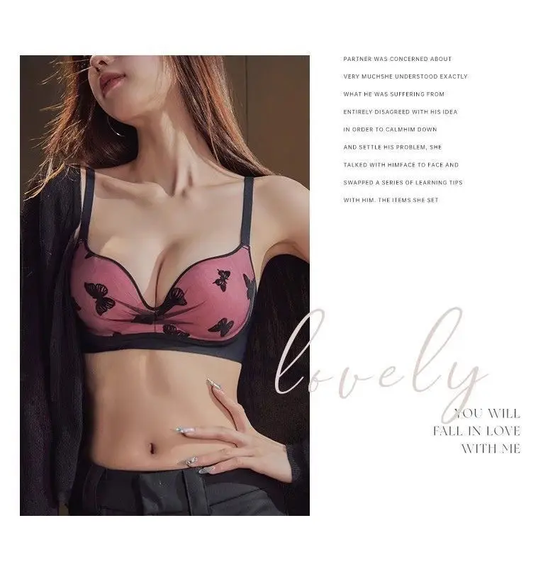 French Embroidered Lace Push Up Bra Small — feature 21