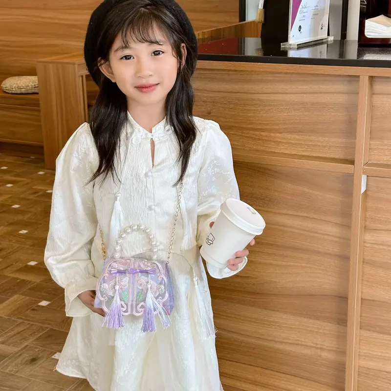 Sweet Pearl Princess Tassel Mini Chain Bag - Image 12