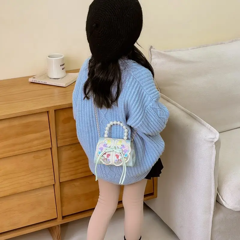 Sweet Pearl Princess Tassel Mini Chain Bag - Image 13