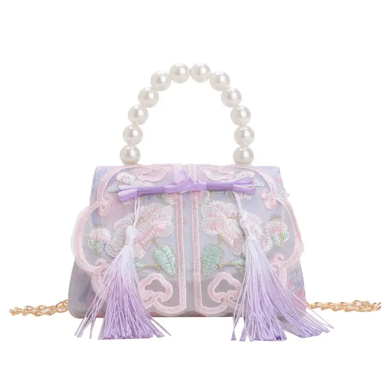 Sweet Pearl Princess Tassel Mini Chain Bag - Image 15