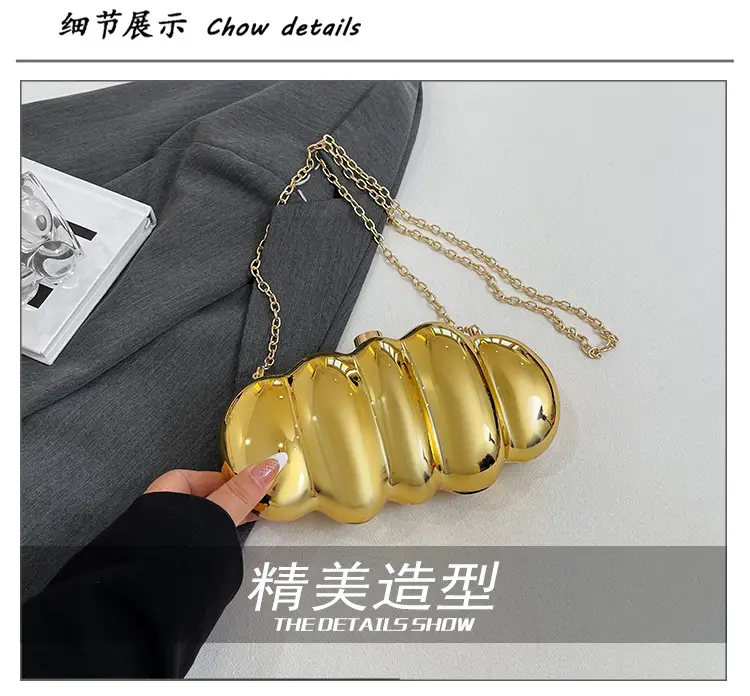 Golden Crossbody Bag for Women European American High End Evening Bag — feature 4