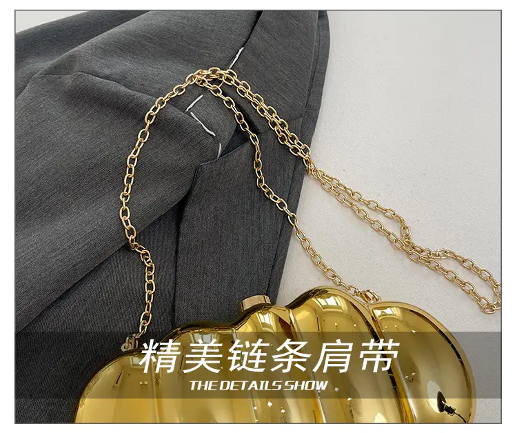 Golden Crossbody Bag for Women European American High End Evening Bag — feature 5
