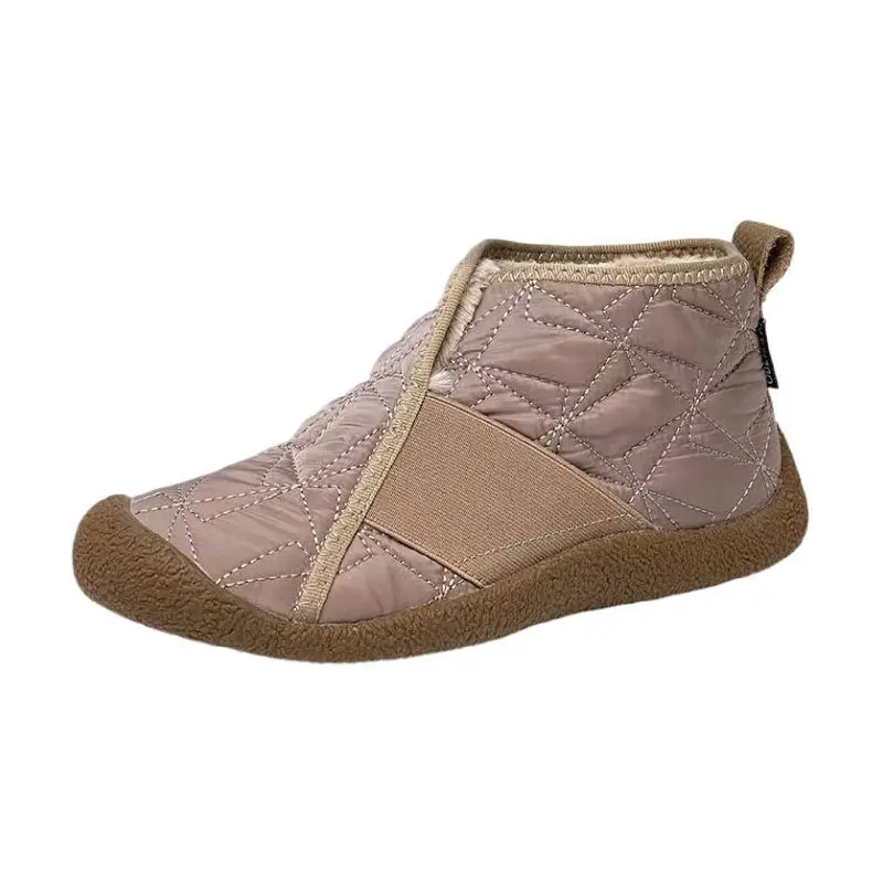 2025 New Autumn and Winter Aerospace Fabric Wool Slip-On Snow Boots Low Heel Comfortable Non-Slip Lightweight Women's Cotton Shoes - Image 7