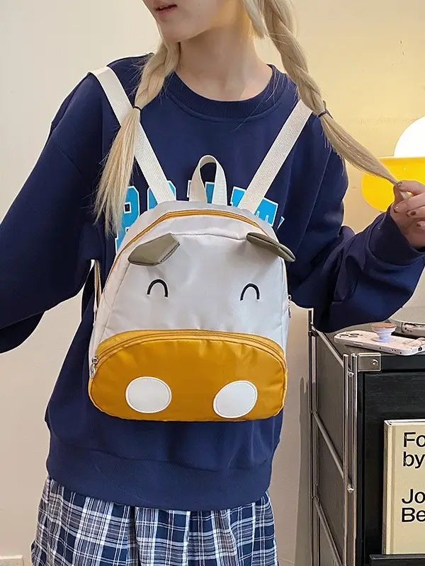 Cute Pig Design Backpack for Girls Students - Image 8