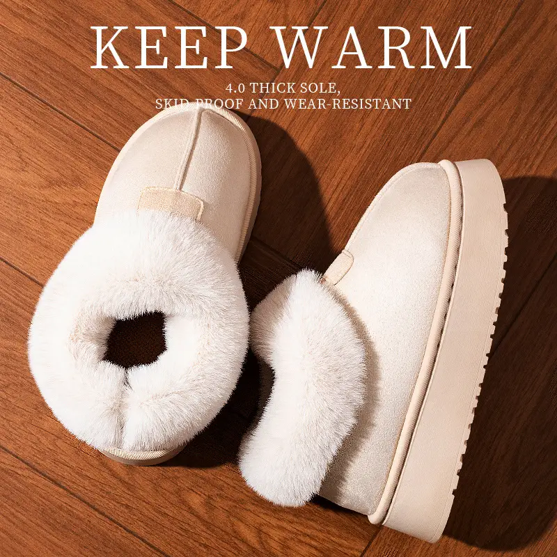 Women's Cotton Slippers, Winter 2025 New Popular Style, Thick-Soled, Warm, Plush, Non-Slip, Maternity Cotton Shoes for Women, Suitable for Outdoor Wear - Image 13