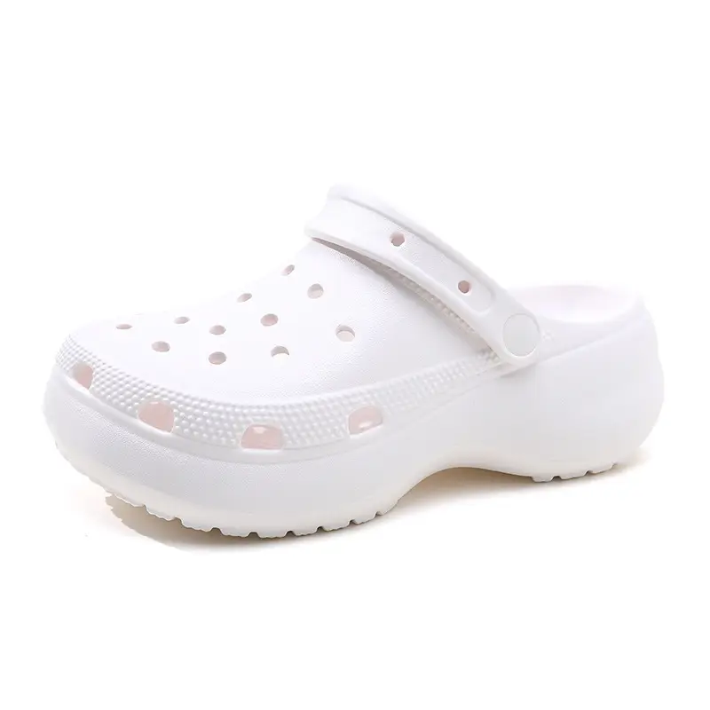 Cloud Hole Shoes Women's Summer Non-slip Deodorant Thick Bottom Header EVA Beach Wear Heightening Breathable Wear-resistant Slippers - Image 8