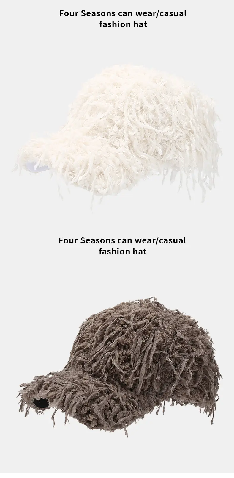 Black Plush Baseball Cap for Kids Warm Winter Cap — feature 8