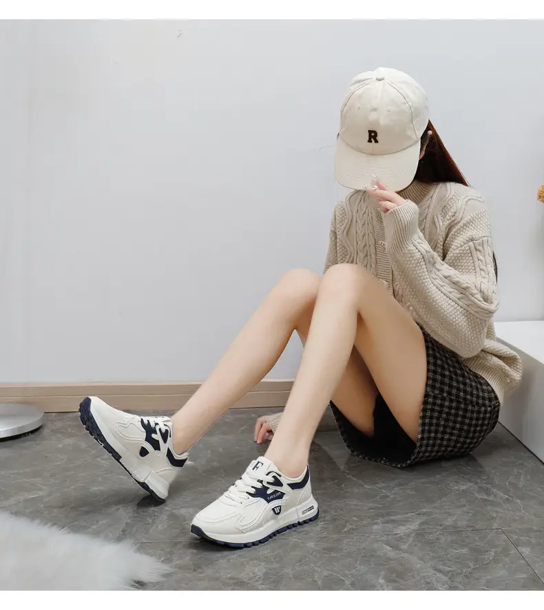 fleece-lined Thickened sneaker Women's 2024 Winter New White Shoes Women's All-match Non-slip Warm Women's Cotton Shoes 5162 — feature 13