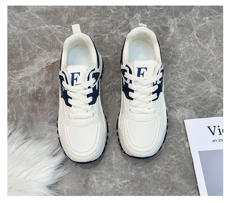 fleece-lined Thickened sneaker Women's 2024 Winter New White Shoes Women's All-match Non-slip Warm Women's Cotton Shoes 5162 — feature 23