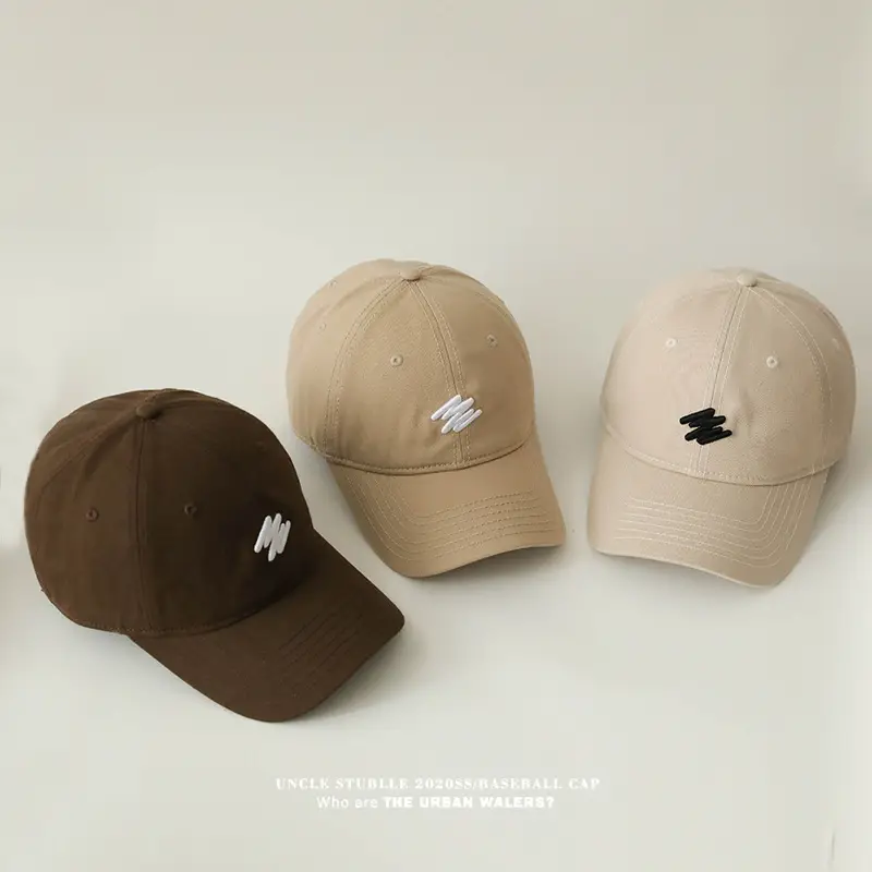 Men's Big Head Baseball Cap Brown Beige White Mark Show - Image 10