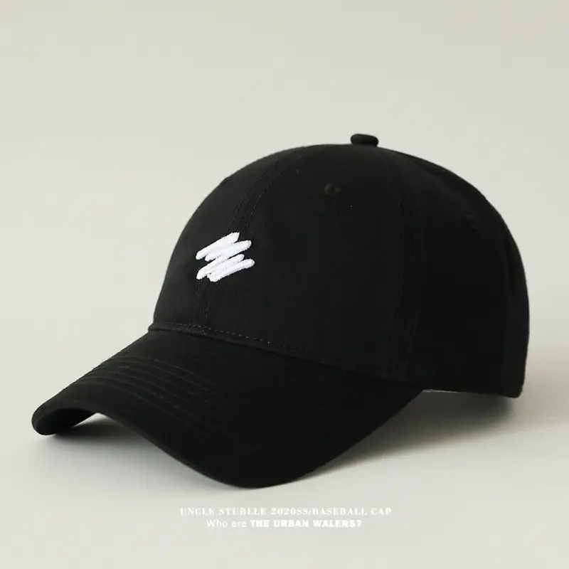 Men's Big Head Baseball Cap Brown Beige White Mark Show — feature 16