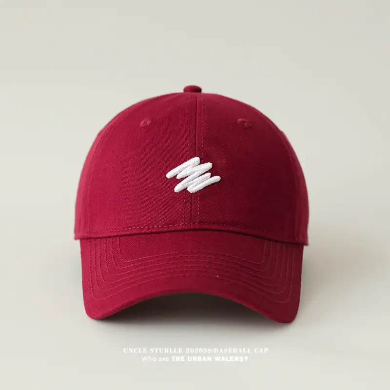 Men's Big Head Baseball Cap Brown Beige White Mark Show — feature 6