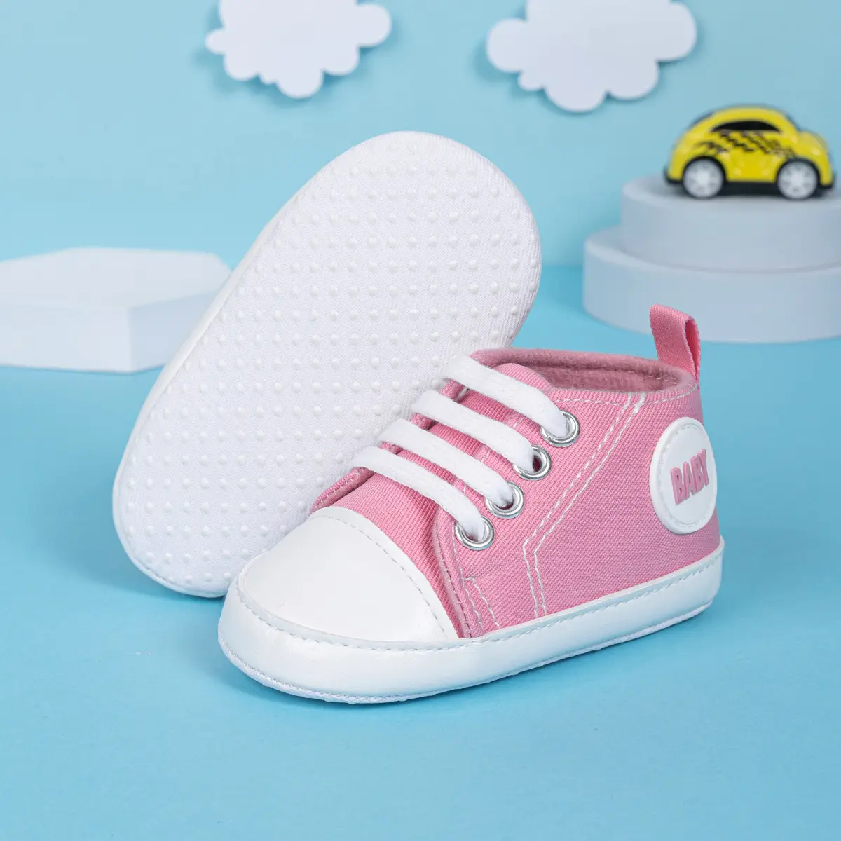 Pink Canvas Toddler Shoes with Soft Sole — feature 17