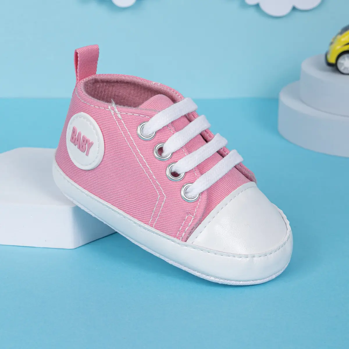 Pink Canvas Toddler Shoes with Soft Sole — feature 18