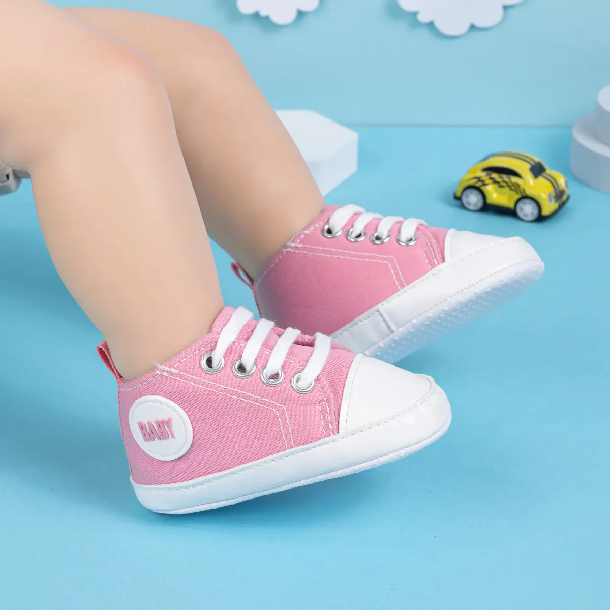 Pink Canvas Toddler Shoes with Soft Sole — feature 22