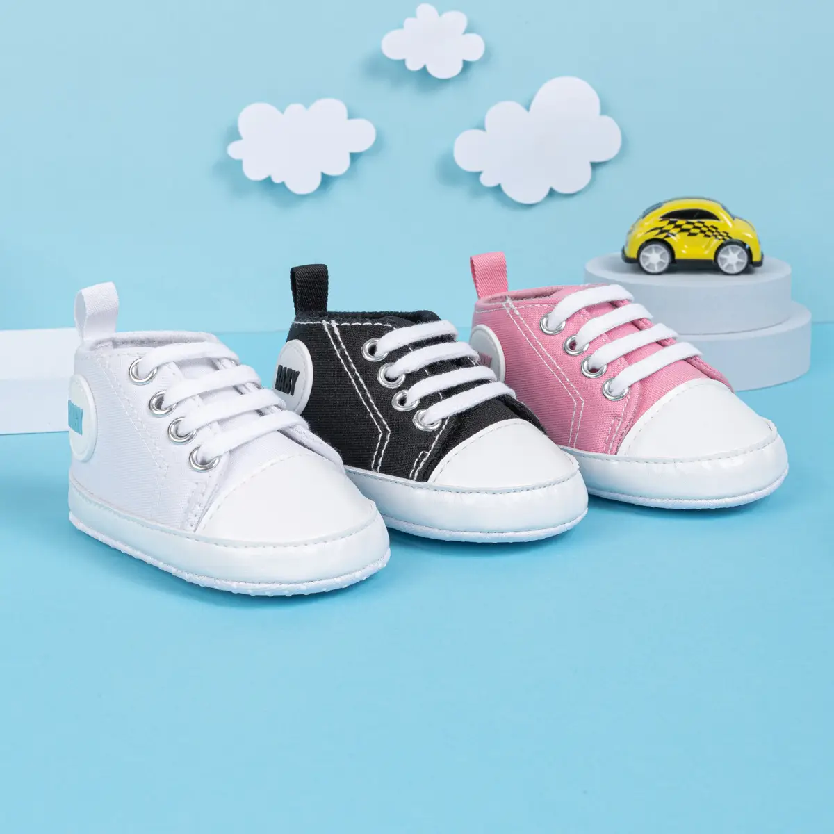 Pink Canvas Toddler Shoes with Soft Sole — feature 4