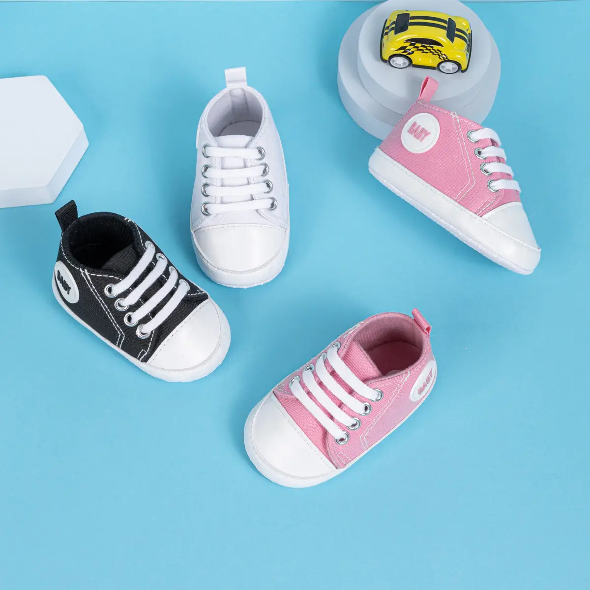 Pink Canvas Toddler Shoes with Soft Sole — feature 5