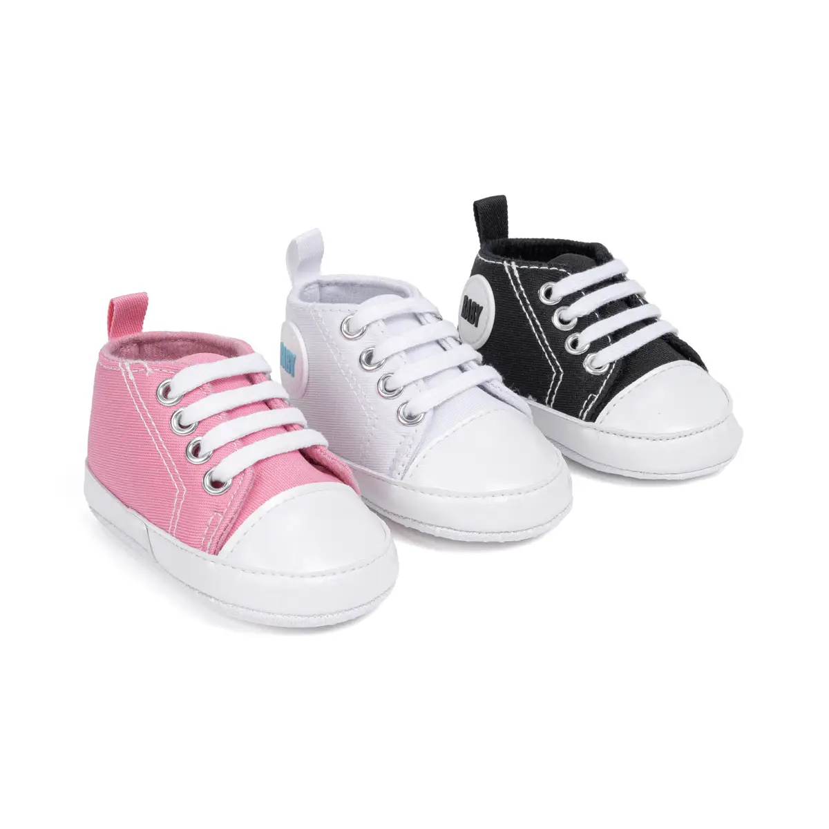 Pink Canvas Toddler Shoes with Soft Sole — feature 6