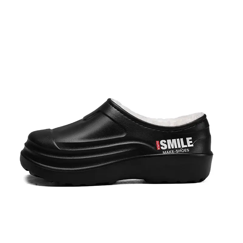 Men's cotton slippers winter bag heel home warm warm cotton shoes one pedal kitchen waterproof non-slip work shoes - Image 7
