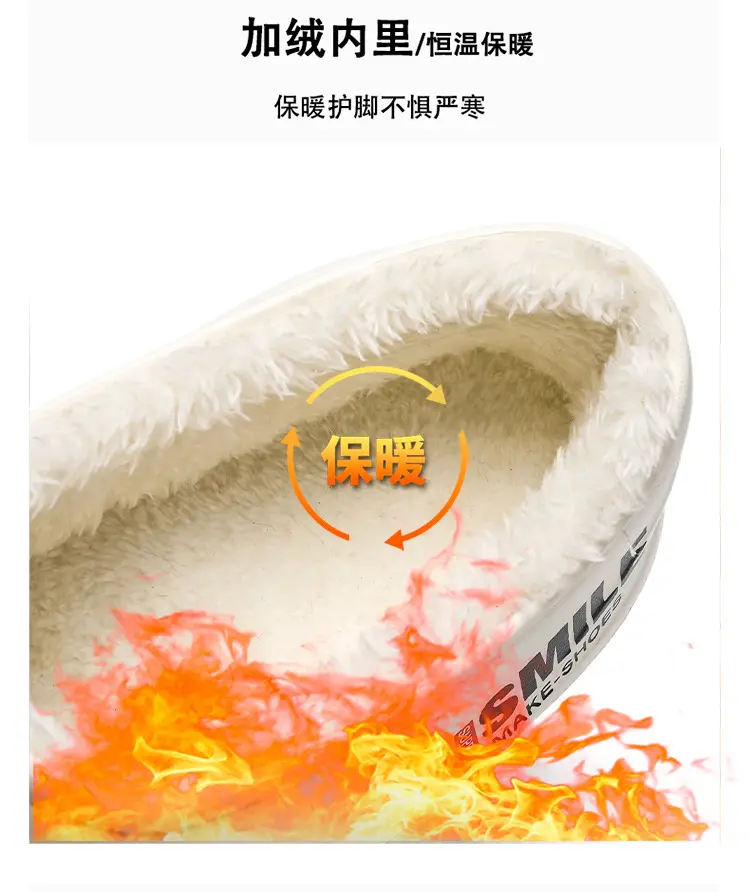 Men's cotton slippers winter bag heel home warm warm cotton shoes one pedal kitchen waterproof non-slip work shoes — feature 6