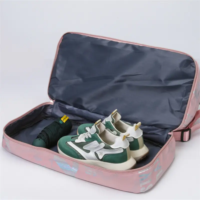 Pink Oxford Cloth Gym Bag for Women Large Capacity Shoulder Crossbody - Image 10