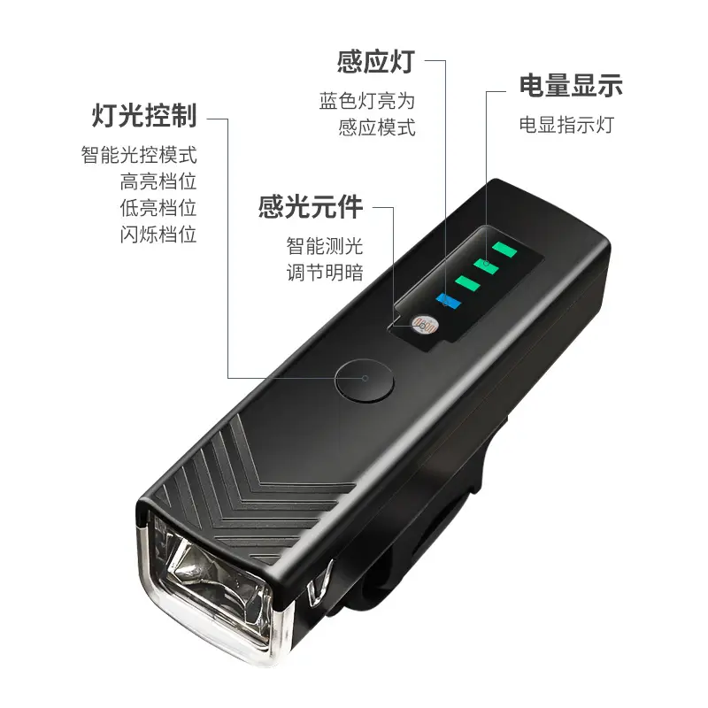 Intelligent Induction Night Bike Light 200m Range