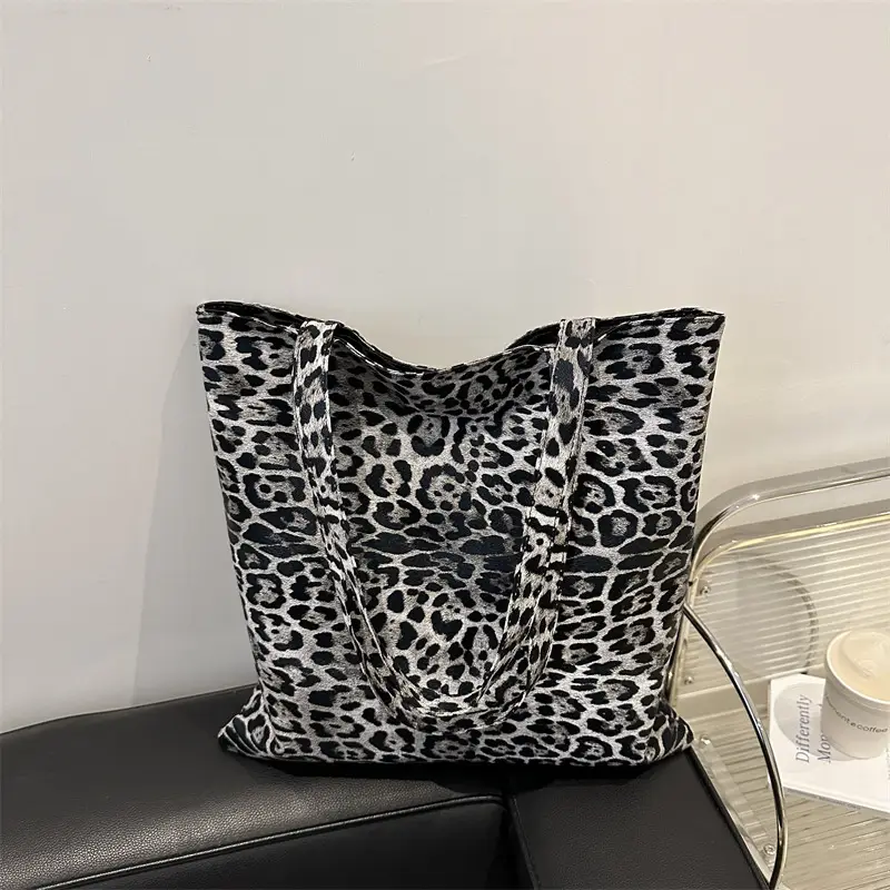 Women Leopard Print Tote Bag Large Capacity Casual Fashion