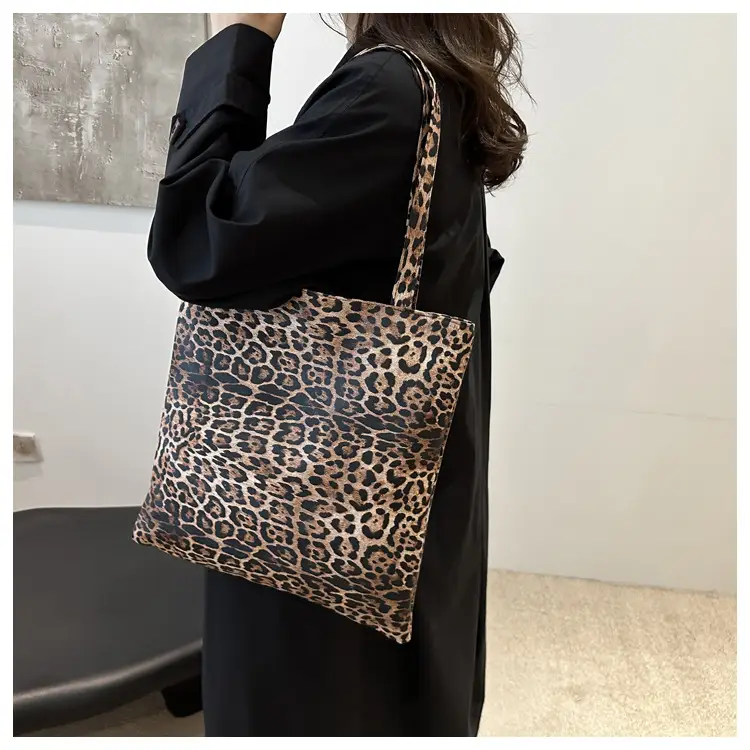 Women Leopard Print Tote Bag Large Capacity Casual Fashion — feature 11