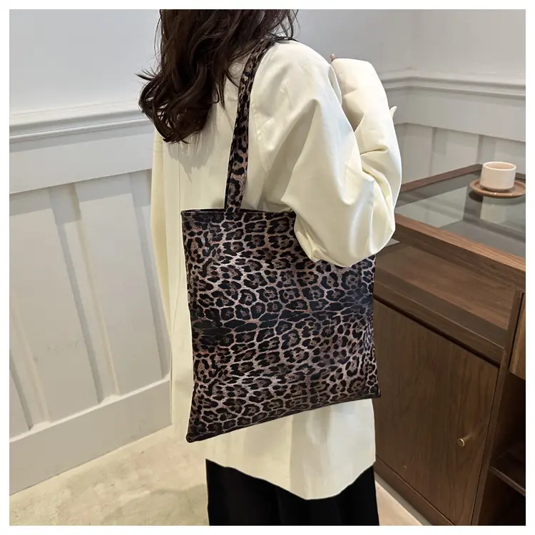 Women Leopard Print Tote Bag Large Capacity Casual Fashion — feature 12