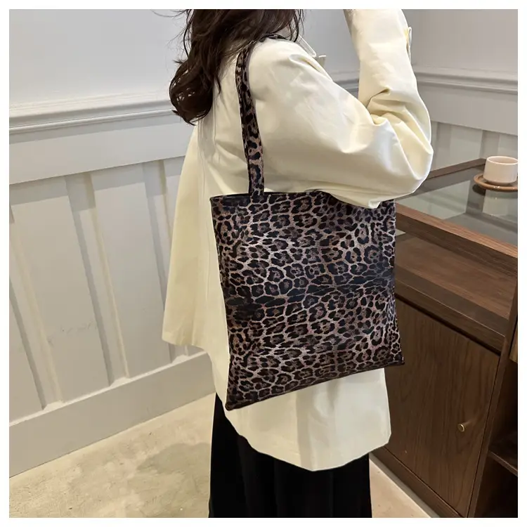 Women Leopard Print Tote Bag Large Capacity Casual Fashion — feature 13
