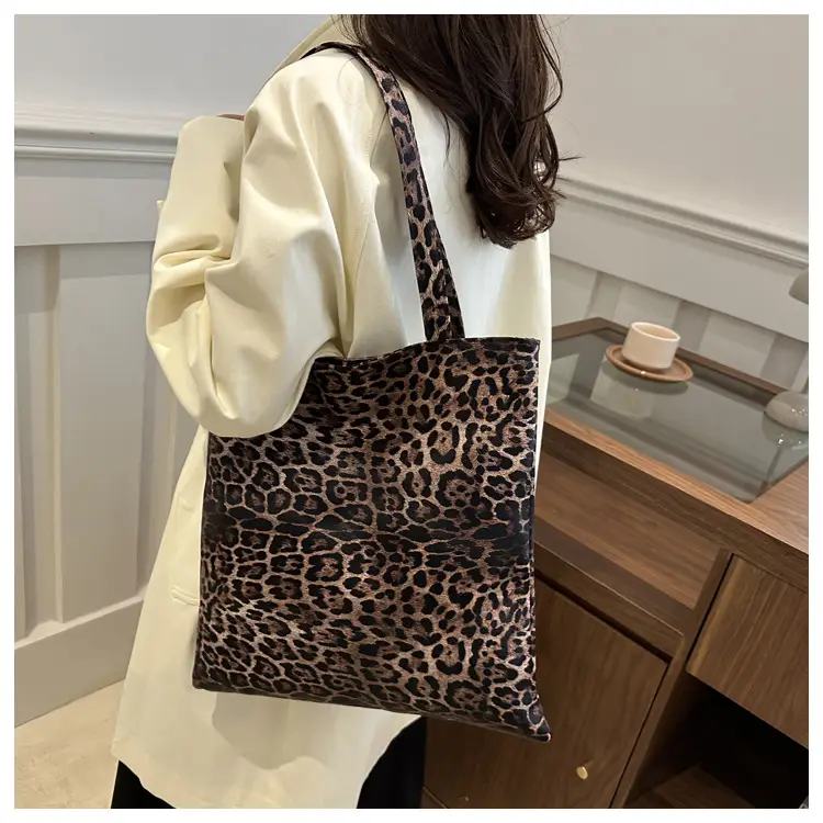 Women Leopard Print Tote Bag Large Capacity Casual Fashion — feature 14