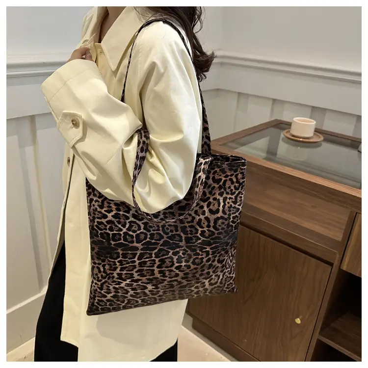 Women Leopard Print Tote Bag Large Capacity Casual Fashion — feature 15