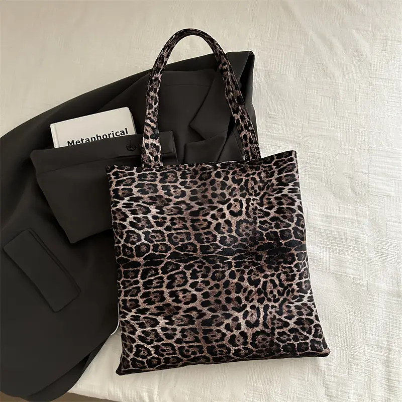 Women Leopard Print Tote Bag Large Capacity Casual Fashion