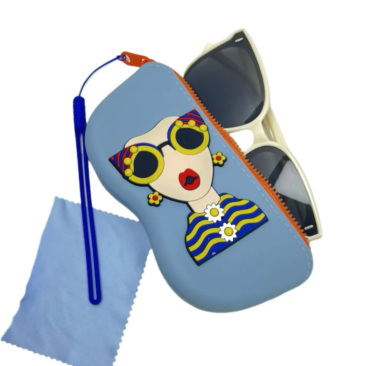 Cute Silicone Sunglasses Storage Bag Waterproof Portable