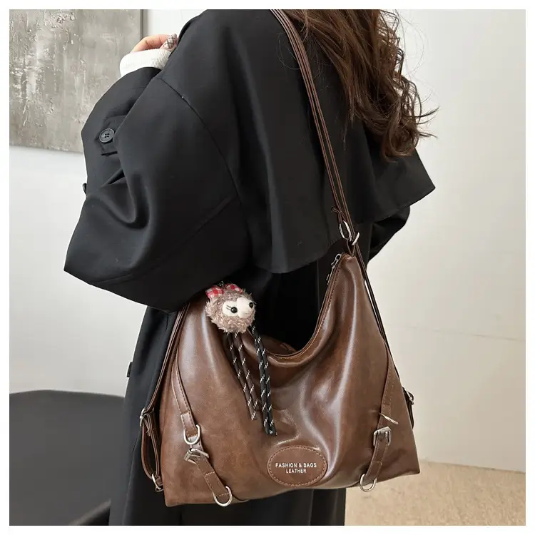 Maillard Women's Brown Shoulder Bag Large Capacity Multi-Use — feature 12