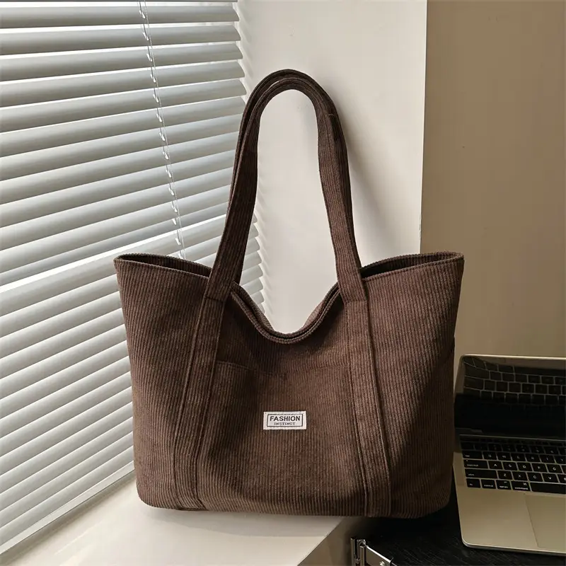 Velvet Large Capacity Shoulder Bag for College Students - Image 8