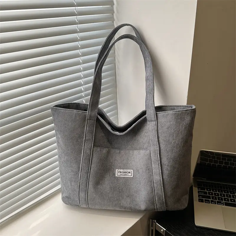 Velvet Large Capacity Shoulder Bag for College Students - Image 9
